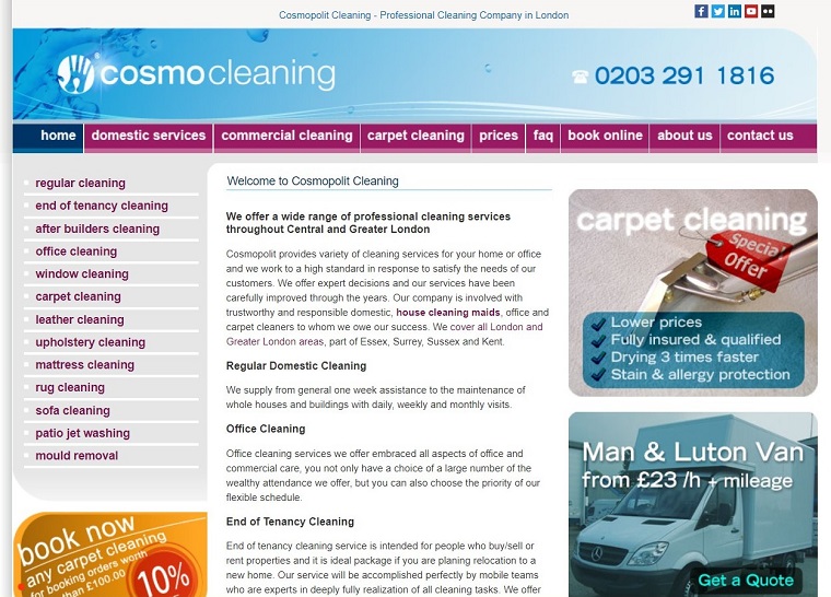 Best Cleaning Service London | Cosmopolit Cleaning