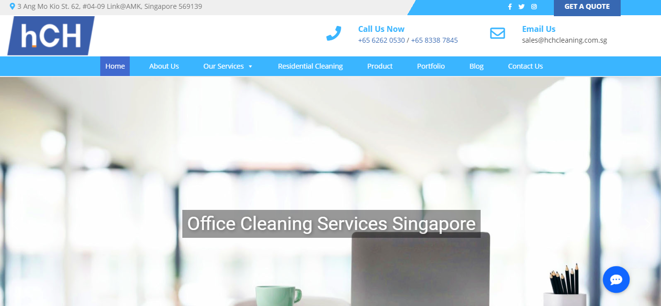 HCH Office Cleaning Services' Homepage