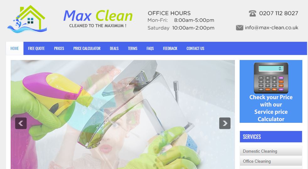 best cleaning services london - max clean