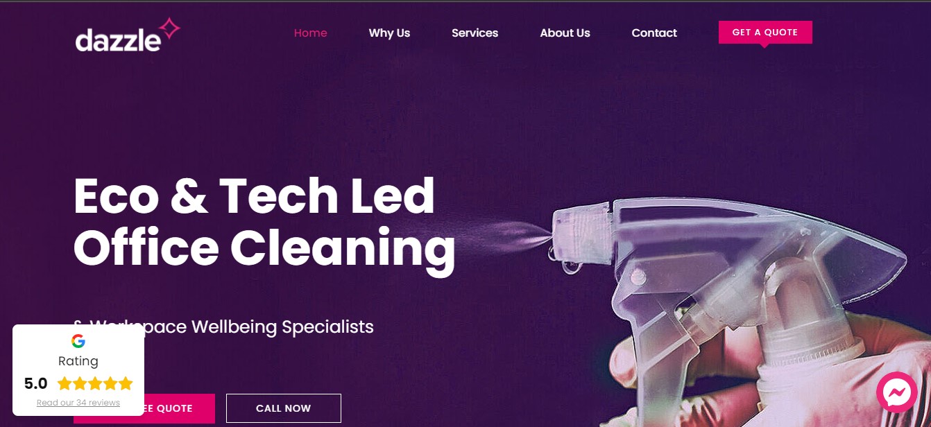 Dazzle Office Cleaning Company London's Homepage