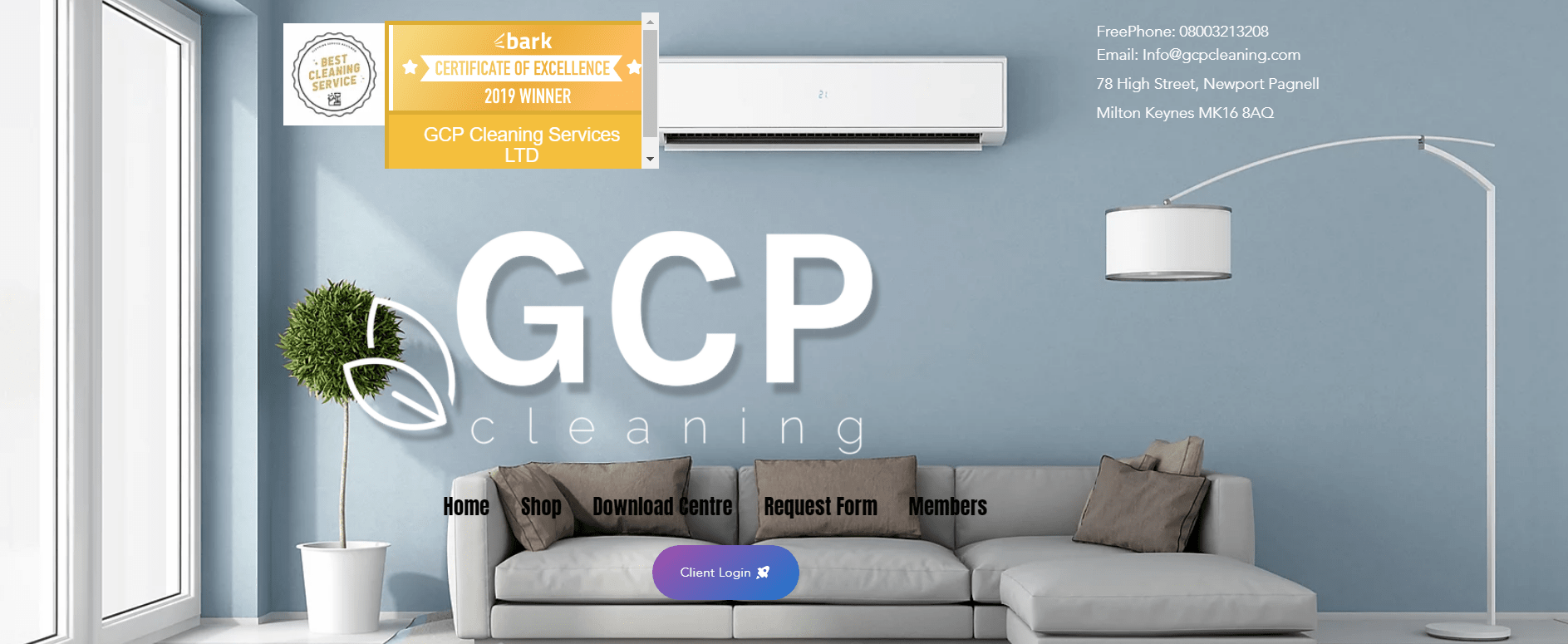 GCP Cleaning Services LTD's Homepage