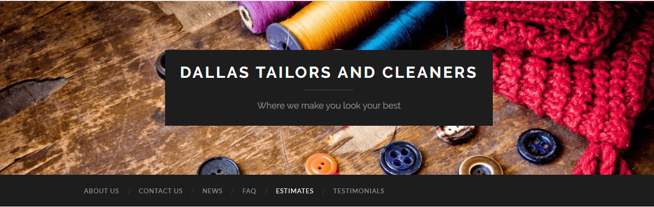 Dallas Tailors & Dry Cleaning's Homepage