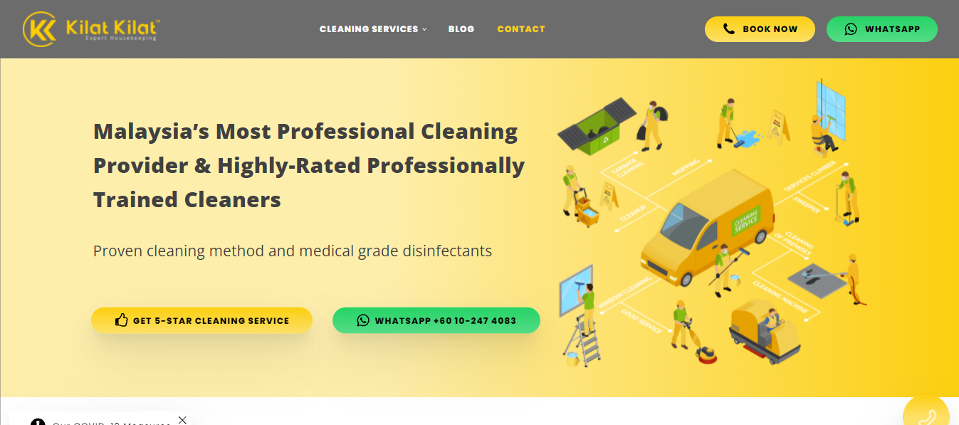 Kilat Kilat Expert Housekeeping & Cleaning Services' Homepage