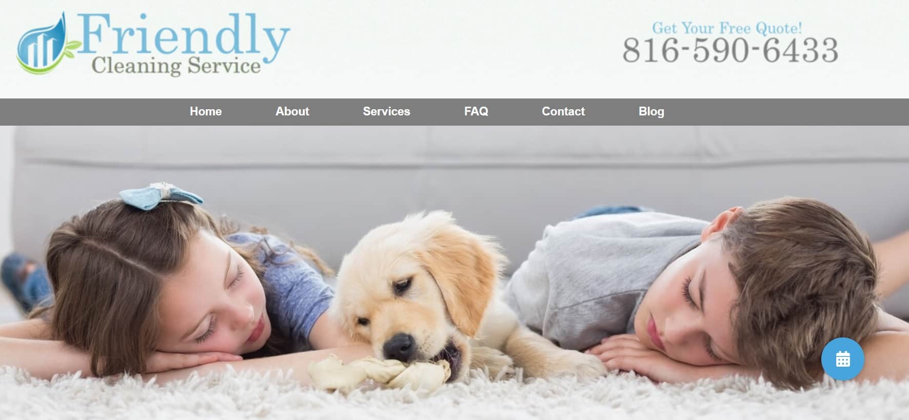 Friendly Cleaning Service Homepage