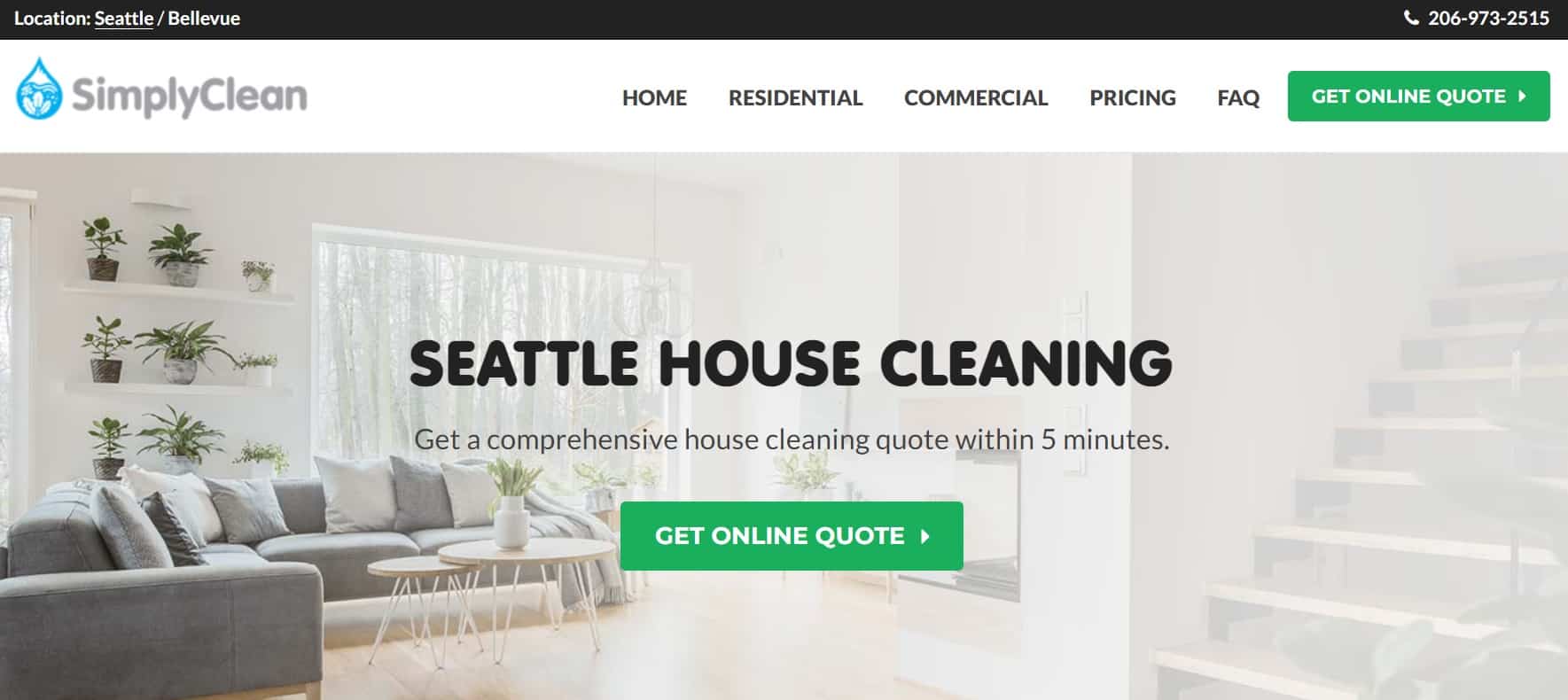 Simply Clean Homepage