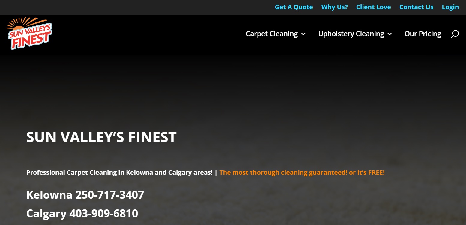 Sun Valley’s Finest Carpet Cleaning Homepage