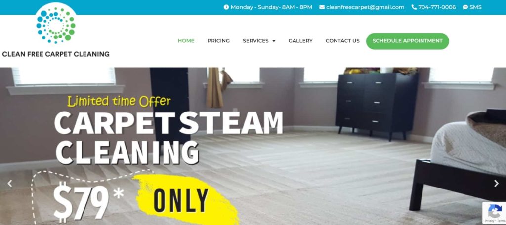 Clean Free Carpet Cleaning Homepage