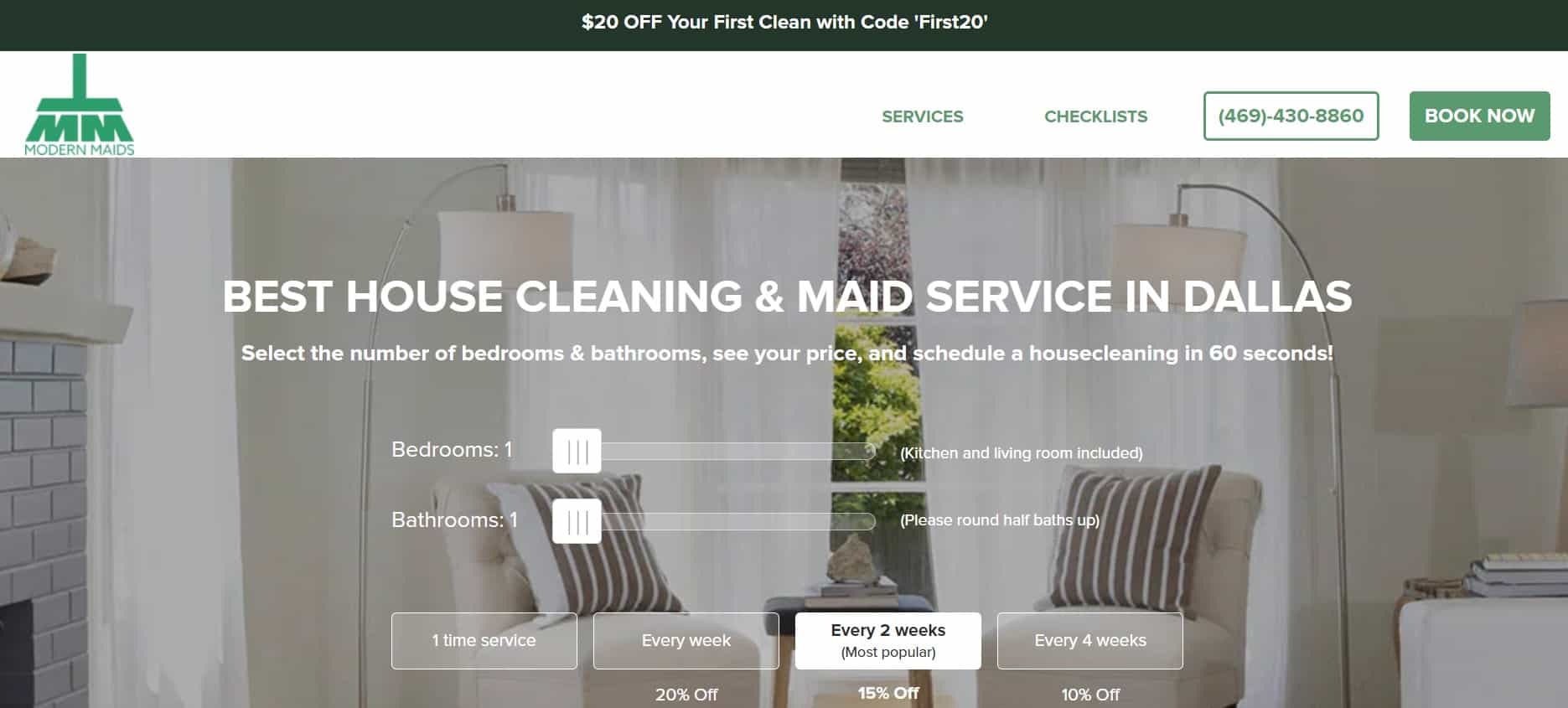 Modern Maids Homepage