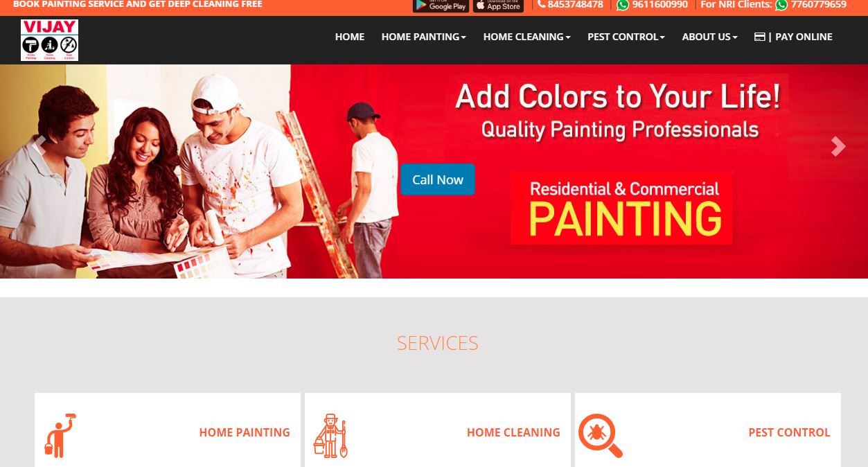 Vijay Home Services - Best Cleaning Services in Bangalore