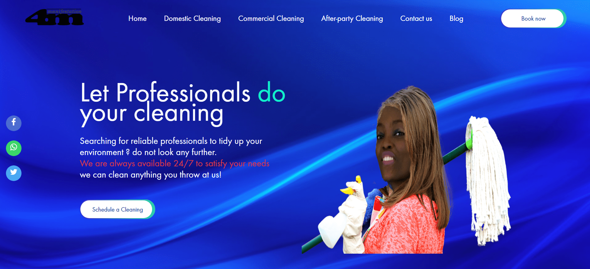 4Manifestation Cleaning Service's Homepage