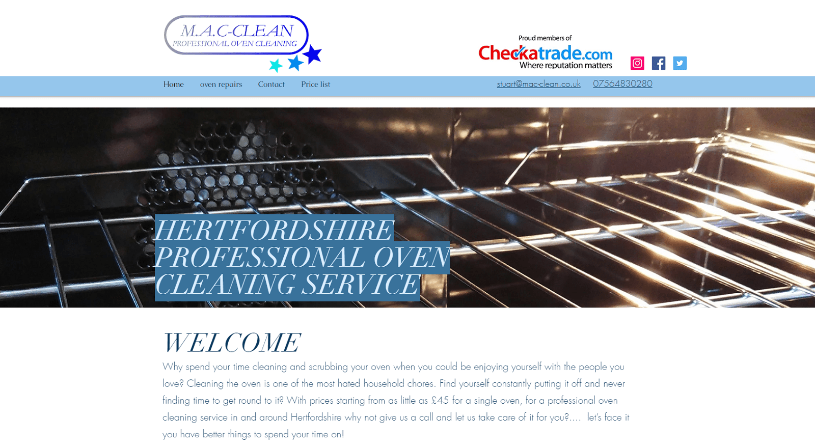 M.A.C. Oven Clean's Homepage