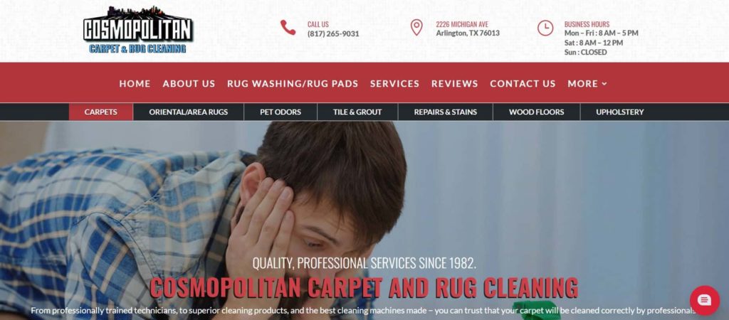 Cosmopolitan Carpet & Rug Cleaning Homepage