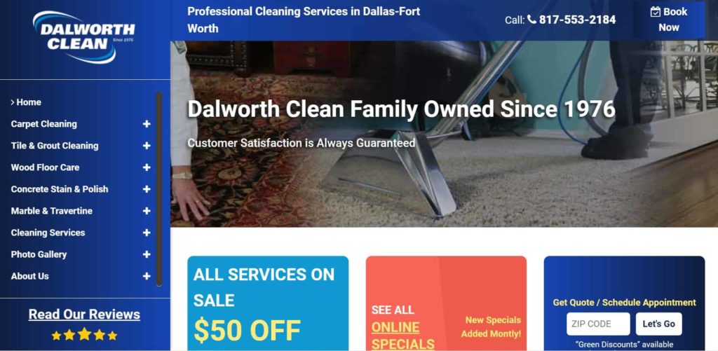 Dalworth Clean Homepage