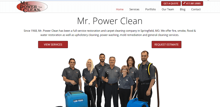 Mr Power Clean Homepage