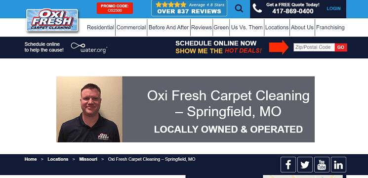 Oxi Fresh Carpet Cleaning Homepage