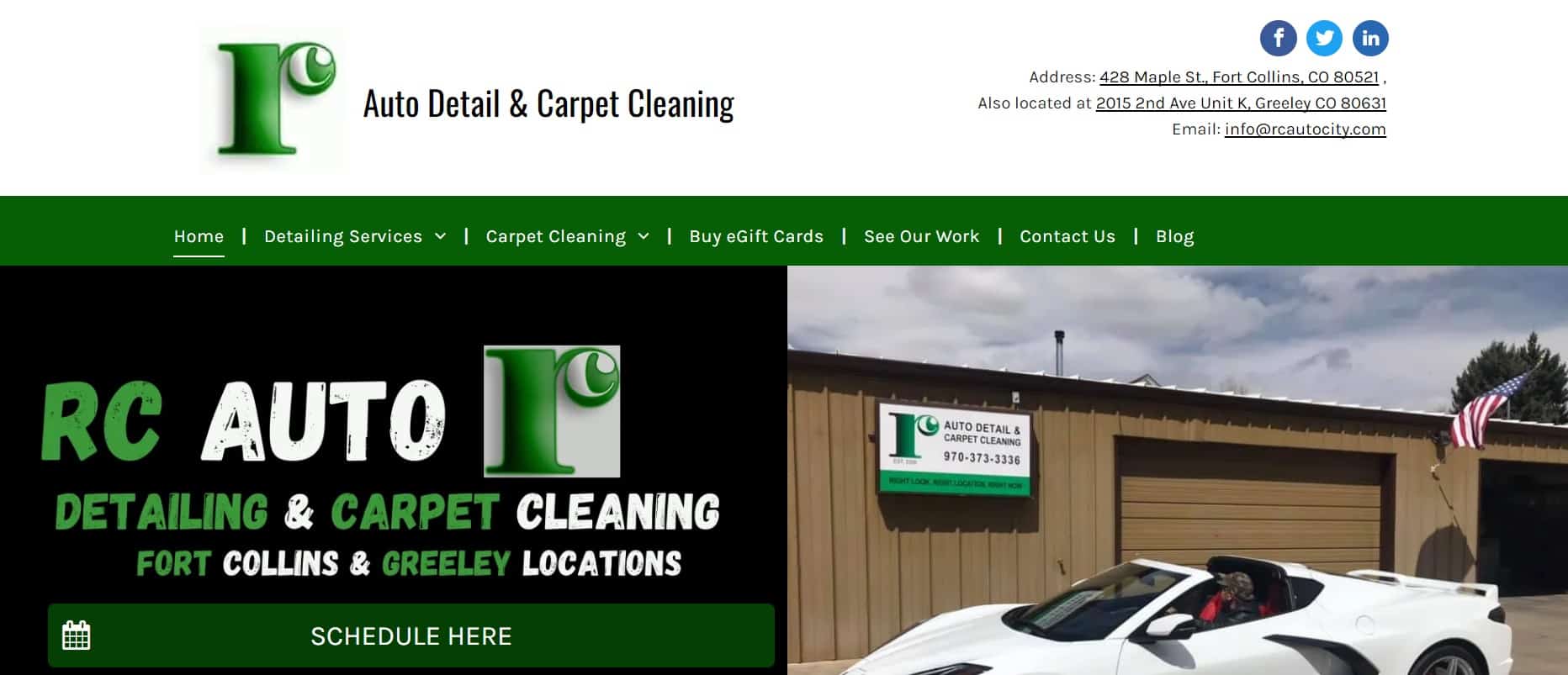 RC Auto Detail & Carpet Cleaning Homepage