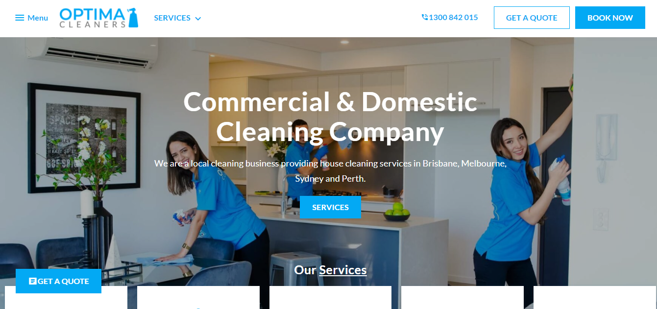 Optima Cleaners' Homepage