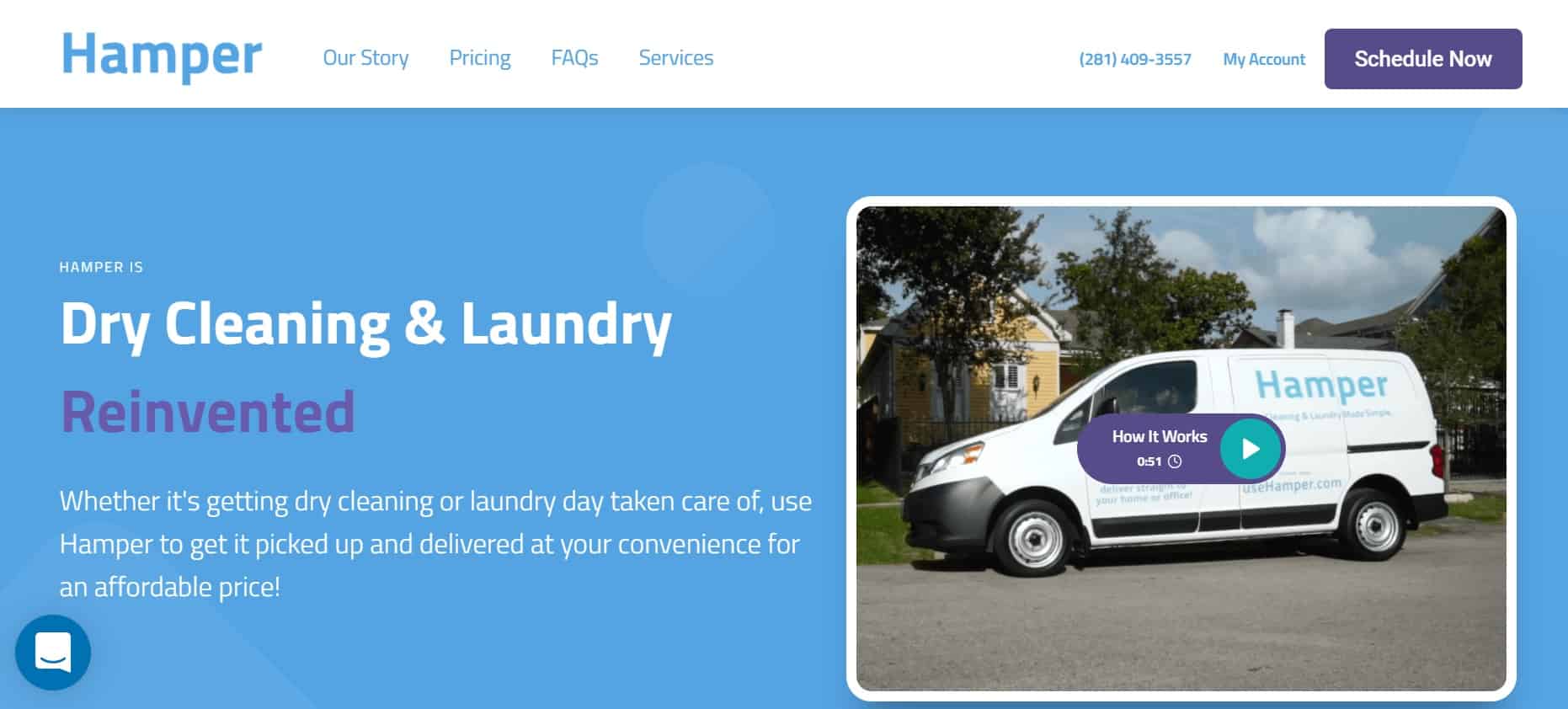 Hamper - Dry Cleaning & Laundry Delivery Homepage