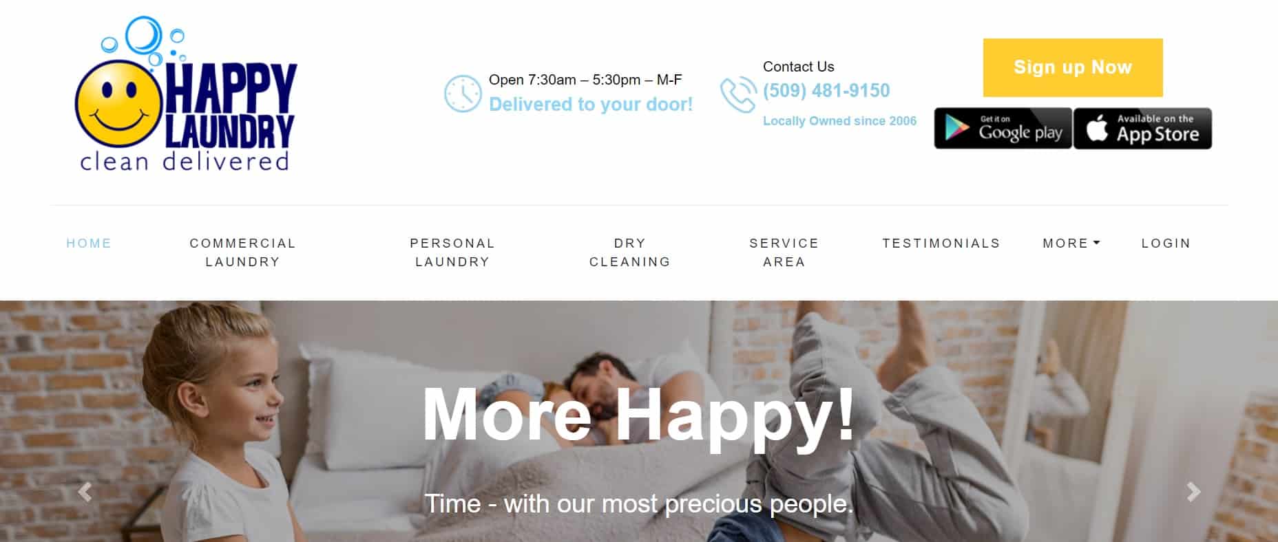 Happy Laundry Homepage