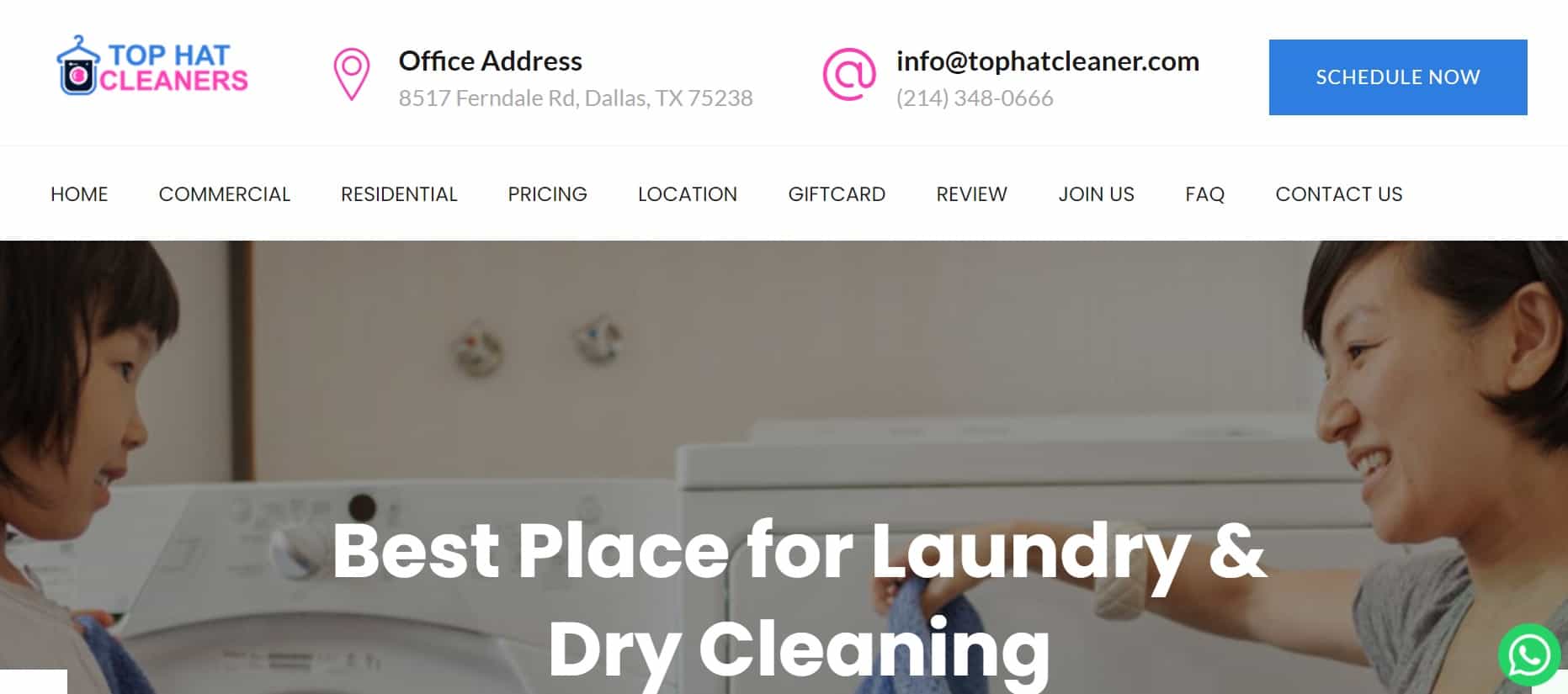 Top Hat Cleaners Homepage