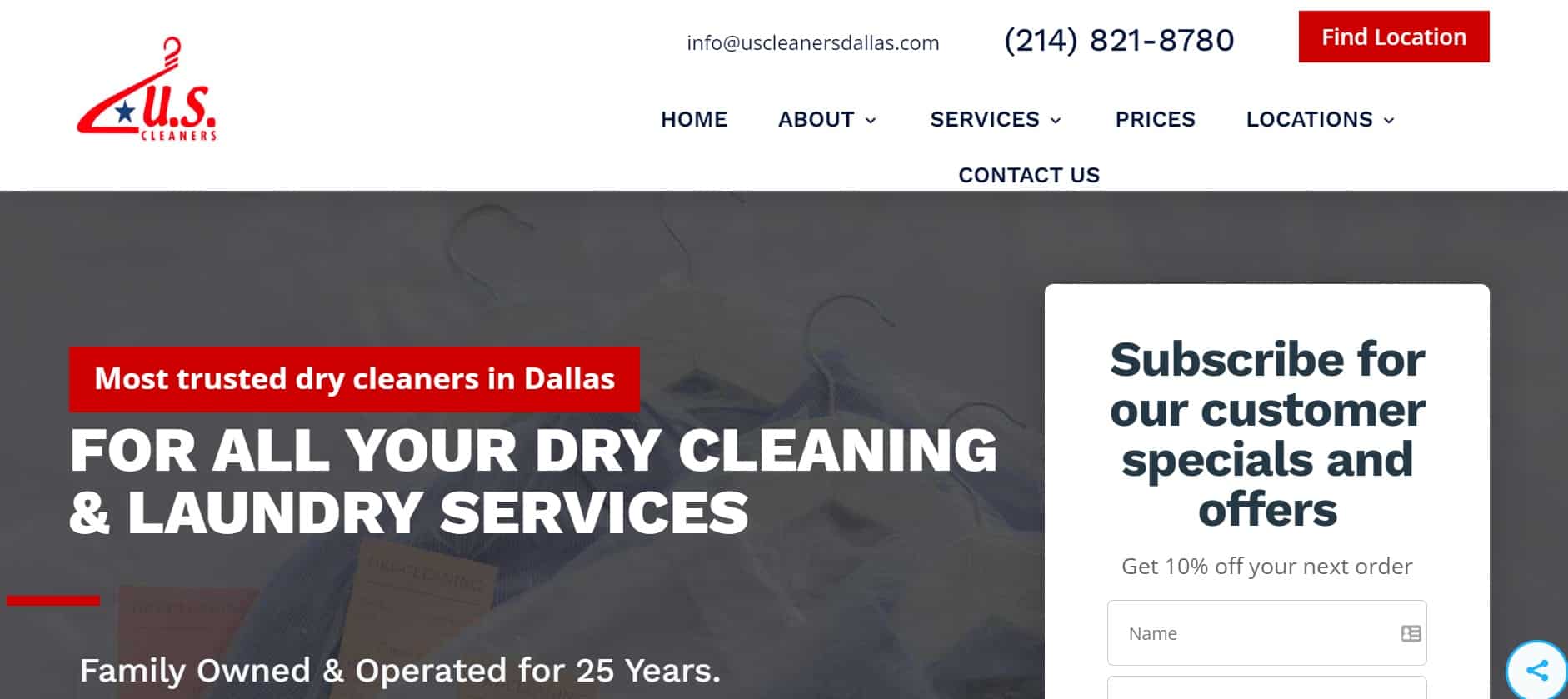 US Cleaners Homepage