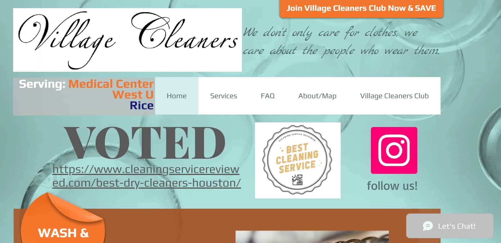 Village Cleaners Homepage