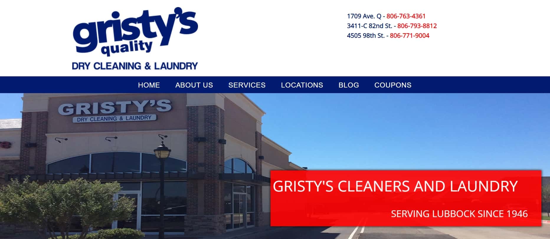 Gristy’s Quality Dry Cleaning & Laundry Homepage