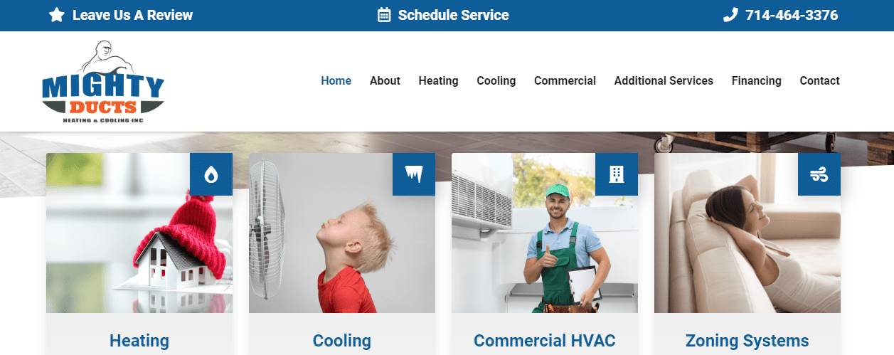 Mighty Ducts Heating & Cooling Inc.'s Homepage