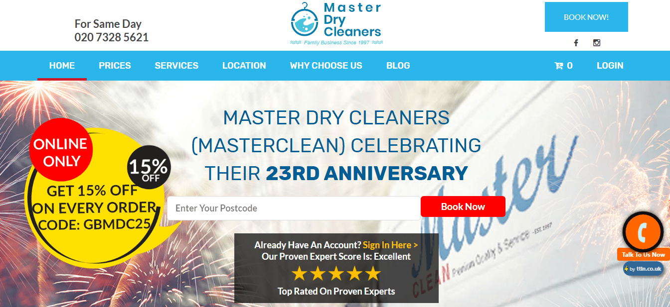 Master Dry Cleaner's Homepage