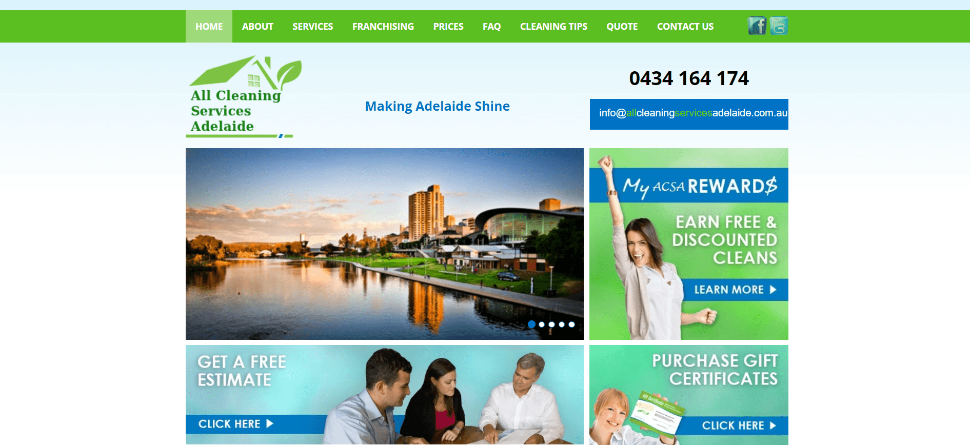 All Cleaning Services Adelaide's Homepage