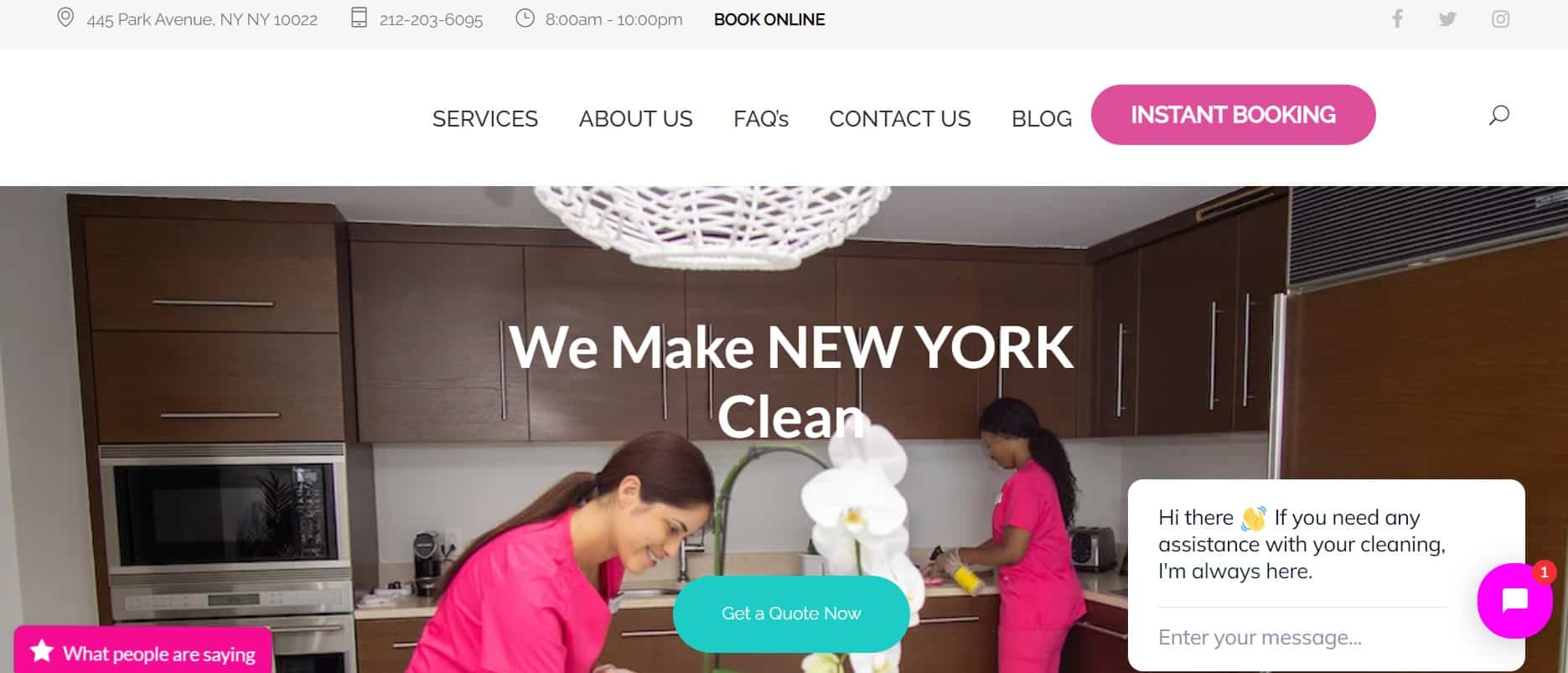 HomeClean Homepage