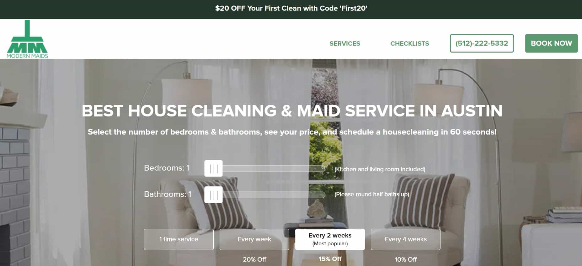 Modern Maids Homepage