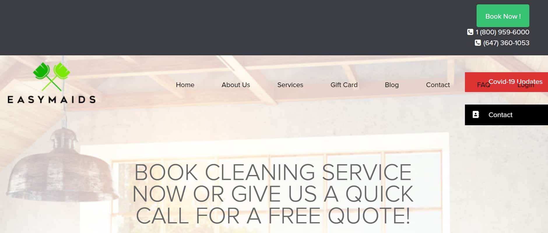 Easy Maids Homepage