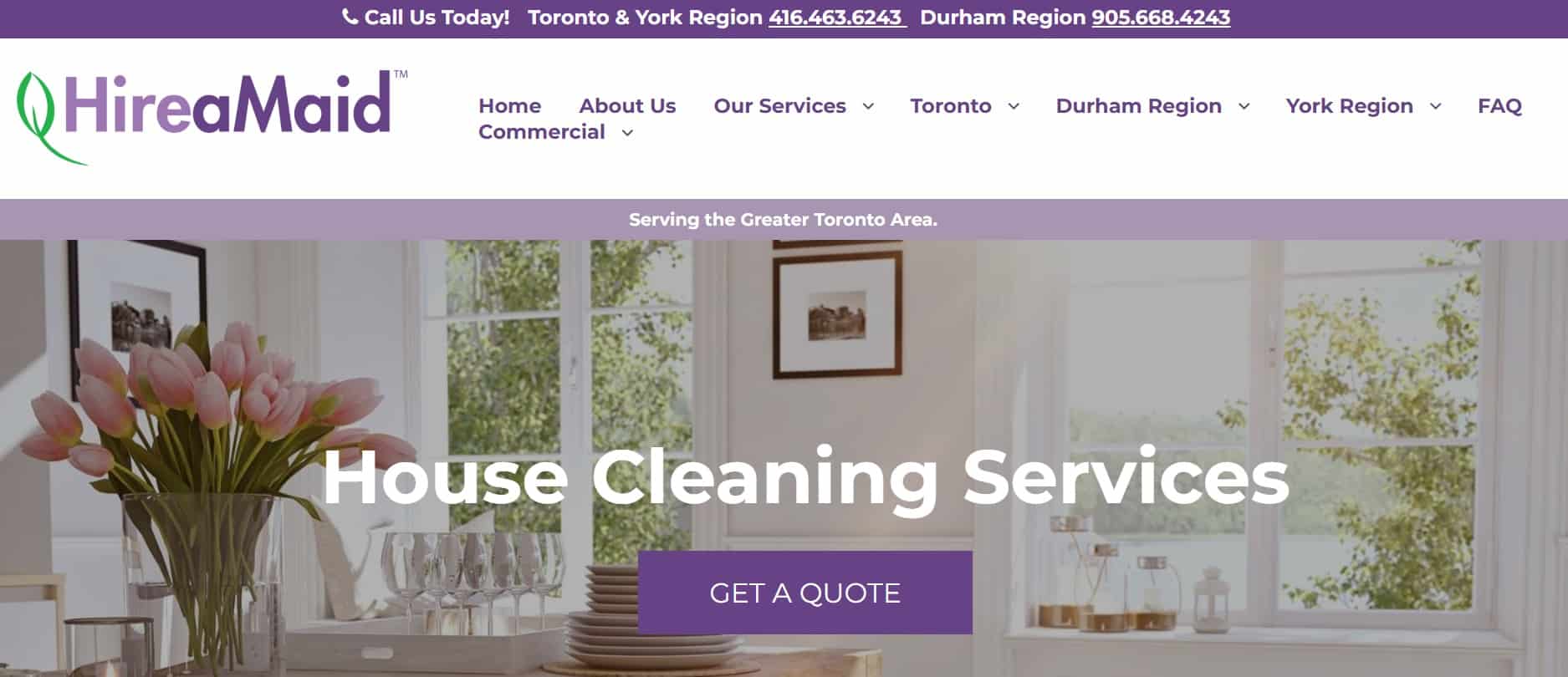 Hire A Maid Homepage