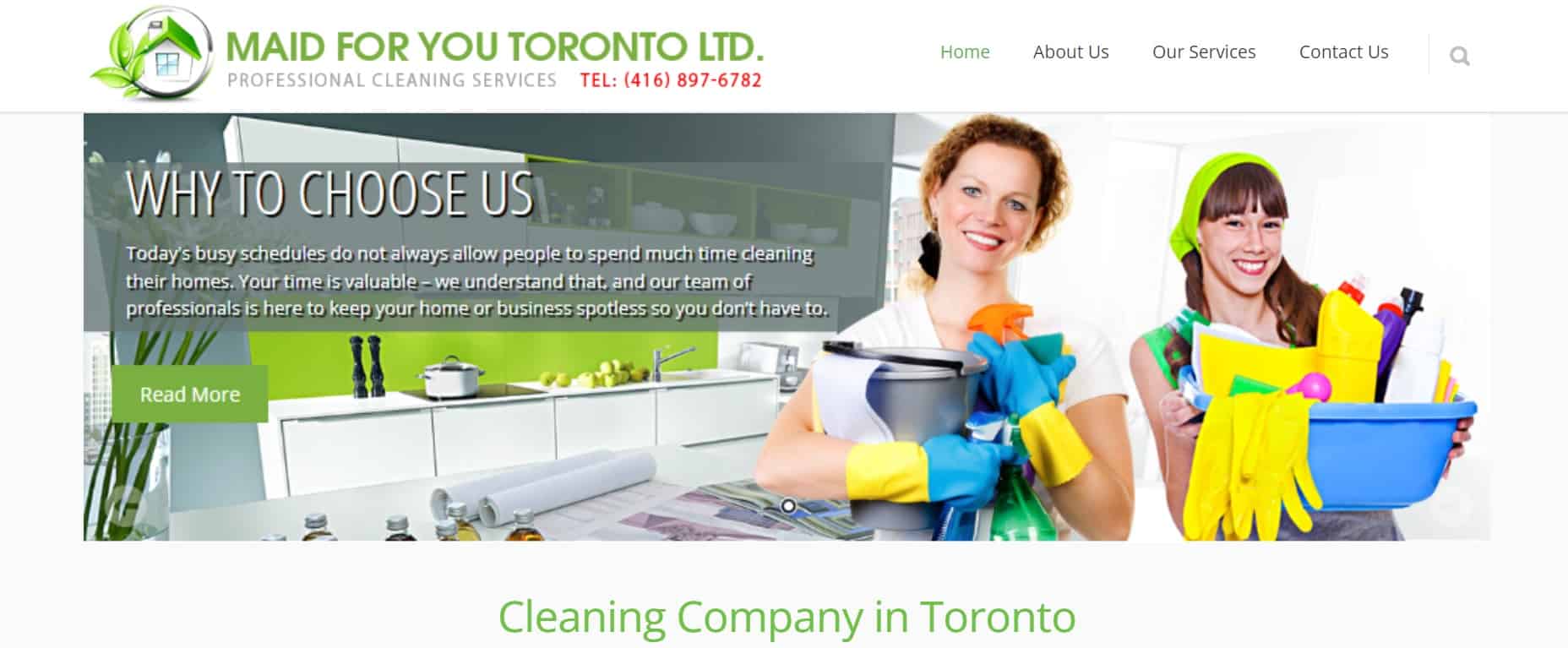 Maid For You Toronto Homepage