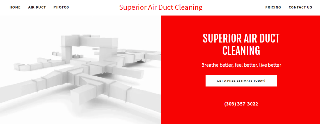 Superior Air Duct Cleaning's Homepage