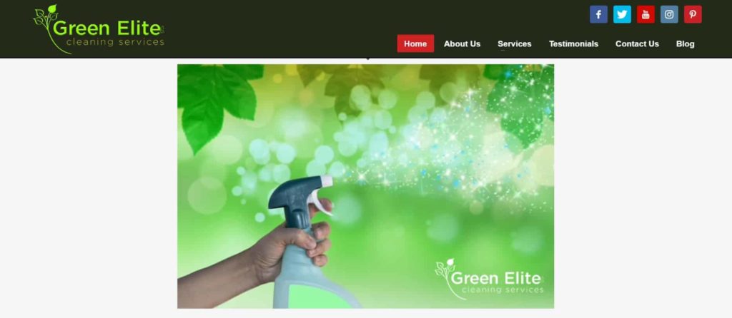 Green Elite Cleaning Services Homepage