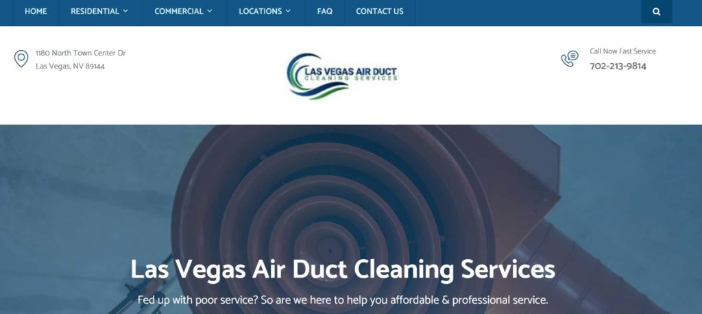 Las Vegas Air Duct Cleaning Services Homepage