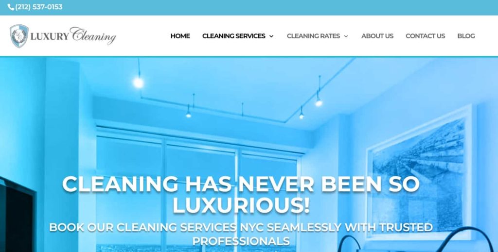 Luxury Cleaning Homepage