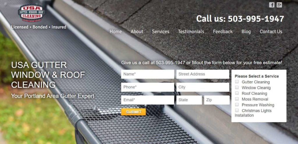 USA Gutter Window & Roof Cleaning's Homepage