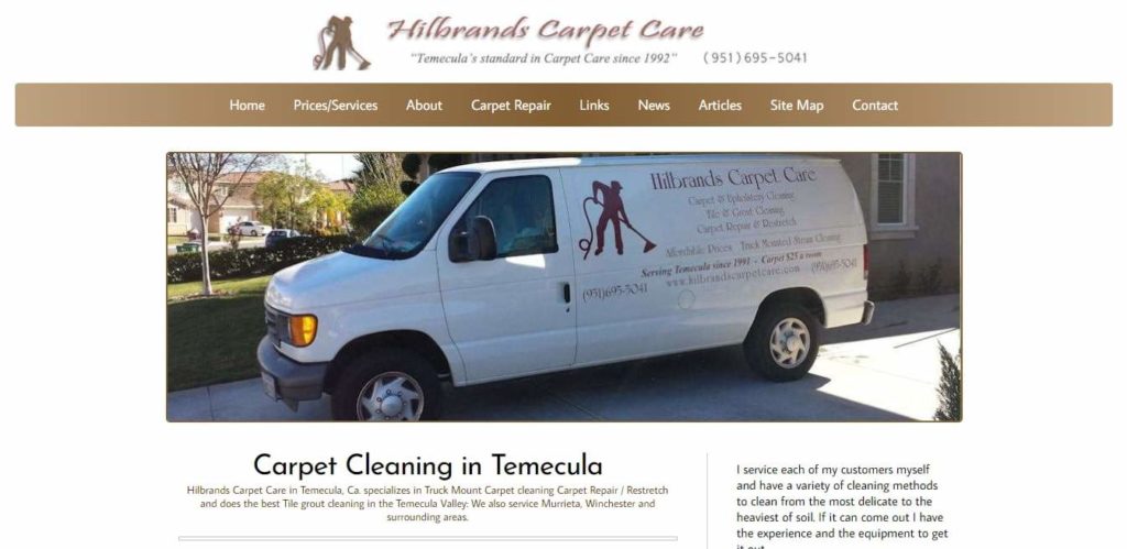 Hilbrands Carpet Care's Homepage