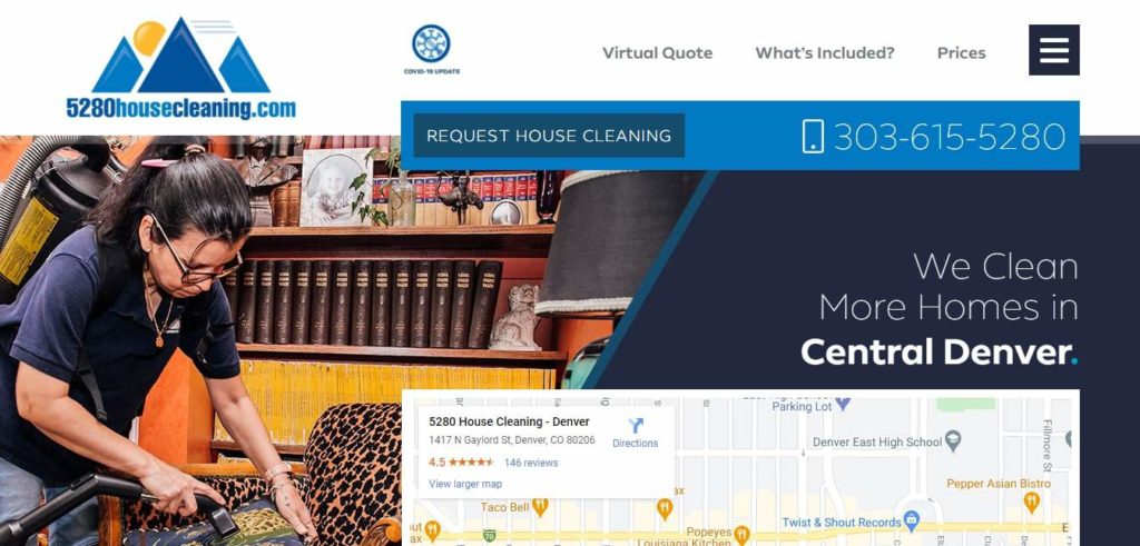 5280 House Cleaning's Homepage