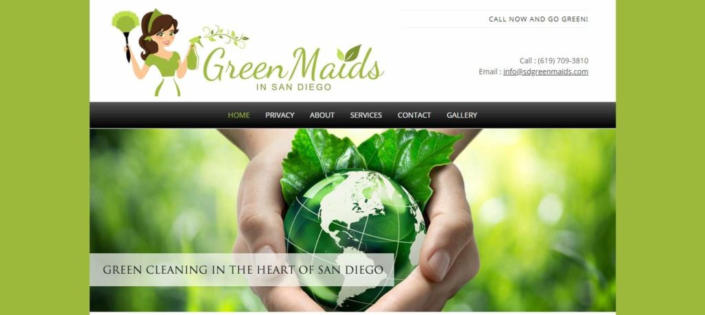 Green Maids in San Diego's Homepage