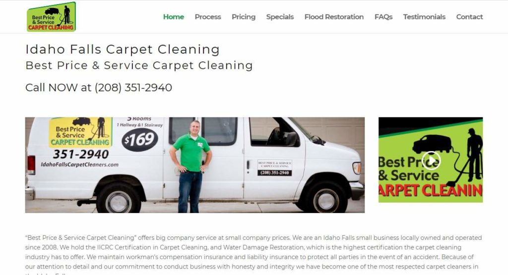 Best Price & Service Carpet Cleaning's Homepage