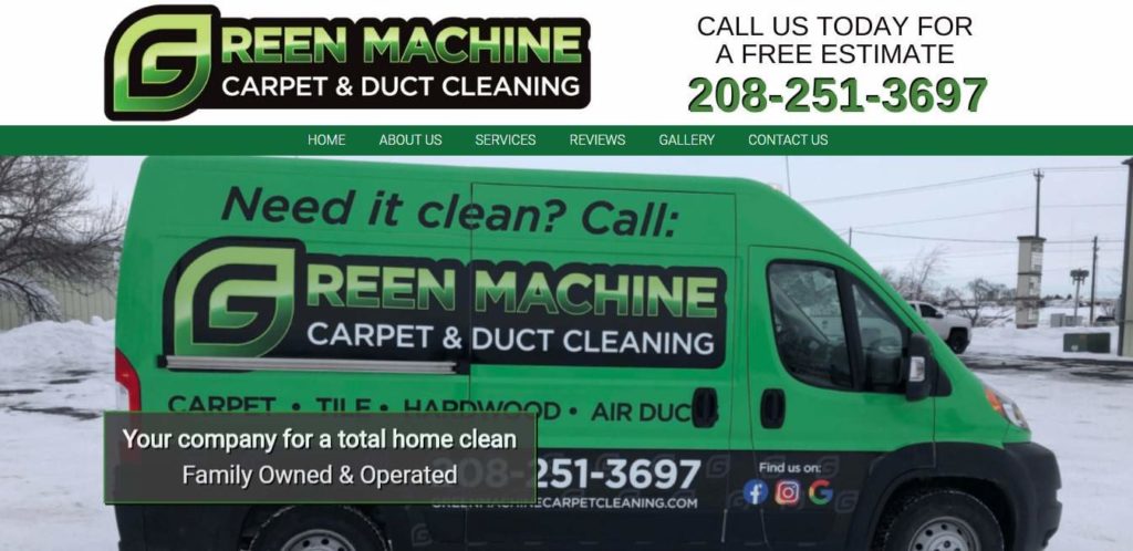 Green Machine Carpet Cleaning's Homepage