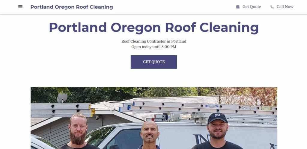 Portland Oregon Roof Cleaning's Homepage