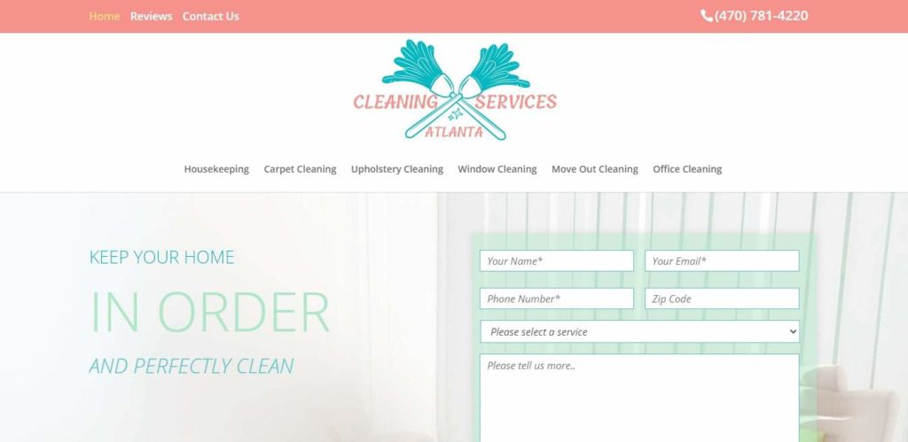 Cleaning Services Atlanta's Homepage