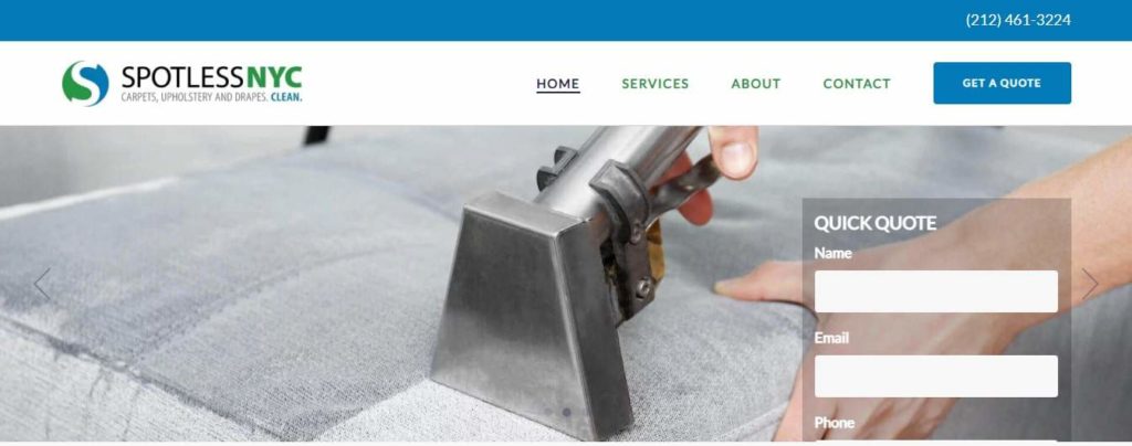 SpotlessNYC: Carpet & Upholstery Cleaning's Homepage