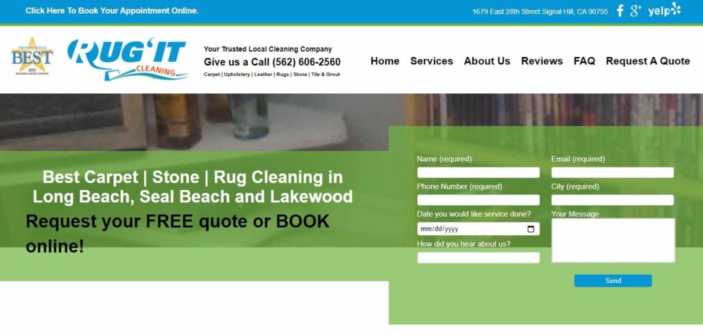 Rug It Cleaning's Homepage