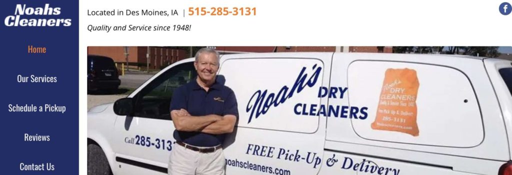 Noah’s Dry Cleaners' Homepage